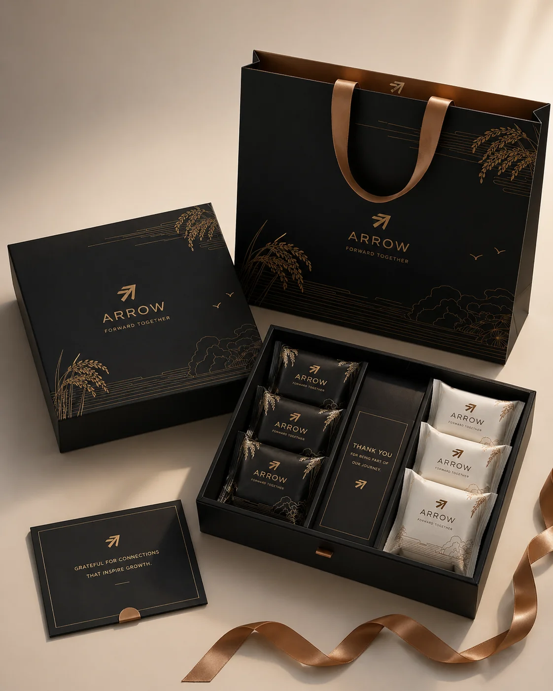 Elegant packaging for food and gourmet brands